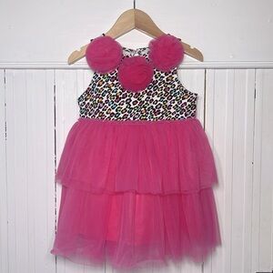 MUDPIE NWOT Multicolor Fun Fancy Leopard Print Layered Tulle Dress